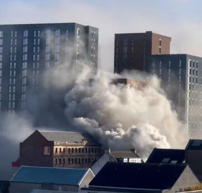 Glasgow: Pożar w centrum miasta