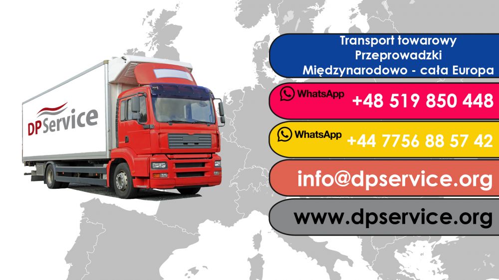 Przeprowadzki krajowe i międzynarodowe oraz transport paletowy, towarowy, maszyn