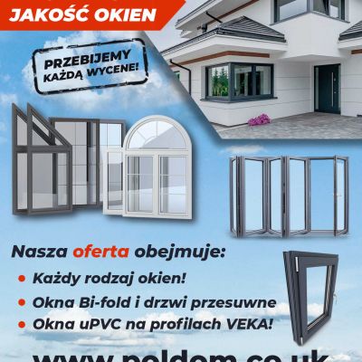 Najlepszej jakości okna w UK. W pełni Polska obsługa, szybki czas realizacji i najlepsze ceny za najwyższa jakość. Spraw