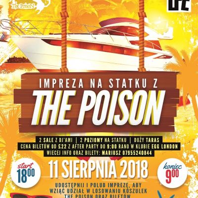 11.08.18 The Poison Boat Party Impreza na Statku