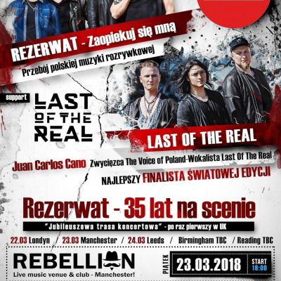 Manchester-Rezerwat support Last of The Real on Tour w UK