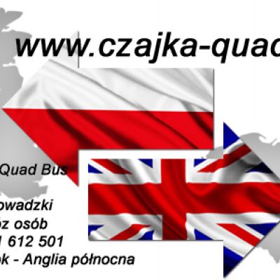 Wtorek wyjazd z Białystok-Anglia północna Czwartek wyjazd z Manchester na Podlasie Czajka Quad Bus paczki przeprowadzki